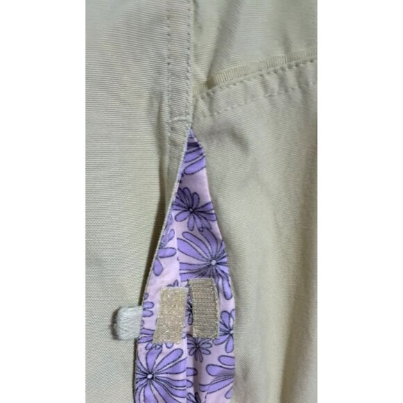 Meridian Expedition Cropped Pants Womens Size M Floral Lining Green Cotton & Nyl - Picture 6 of 9